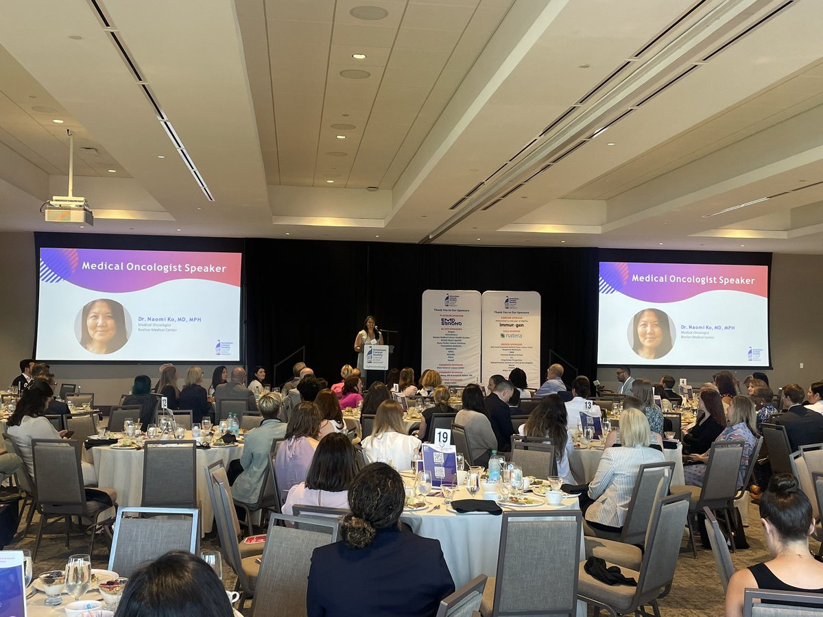 ACSCAN Massachusetts (@acscanma) on Twitter photo Our Medical Oncologist Speaker this morning is <a href="/NaomiKoMD/">Naomi Ko MD MPH</a>.
"Together, we can make sure that anyone diagnosed with cancer can get the treatment they need." #biomarkertesting #researchbreakfast Our Medical Oncologist Speaker this morning is <a href="/NaomiKoMD/">Naomi Ko MD MPH</a>.
"Together, we can make sure that anyone diagnosed with cancer can get the treatment they need." #biomarkertesting #researchbreakfast