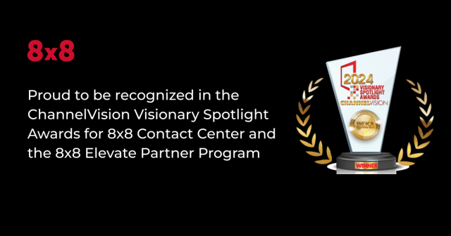 8x8 has won two 2024 @ChannelVisionMG Visionary Spotlight Awards: The Business Technology award for <a href="/8x8/">8x8</a> #ContactCentre and Overall Excellence award for the #8x8Elevate partner program. Congratulations to the team! Learn more here. #CCaaS #CX bit.ly/3ze8FsZ