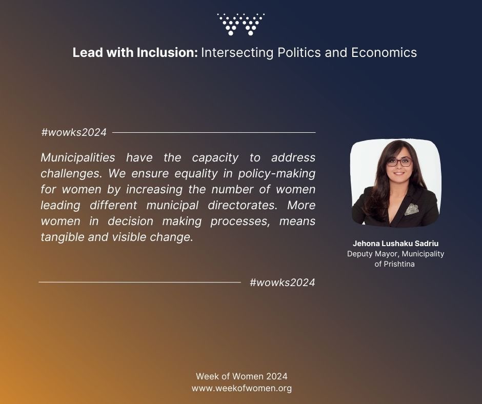 Revisiting moments from our Week of Women Policy Debates 2024.
Nothing inspires us more than our Week of Women speakers!

#NDIKosovo #USAIDKosovo #SwissEmbassyPristina #wowks2024 #LeadWithInclusion #IntersectingPoliticsandEconomics
#InvestInWomen #MoreActiveAllies