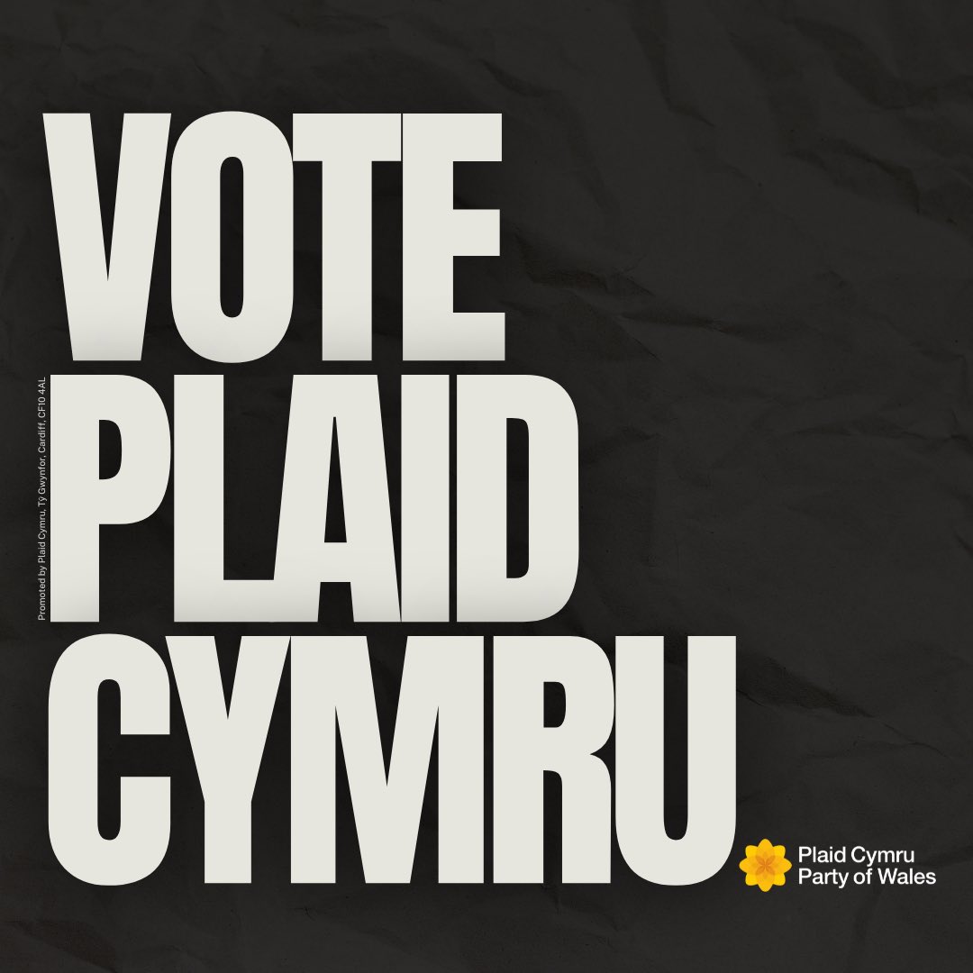 Vaughan Gething says a vote for Plaid Cymru is a protest vote.

Show him that a vote for <a href="/Plaid_Cymru/">Plaid Cymru 🏴󠁧󠁢󠁷󠁬󠁳󠁿</a> , unlike a vote for Labour, is a vote to put the interests of Wales before party interests 

🏴󠁧󠁢󠁷󠁬󠁳󠁿