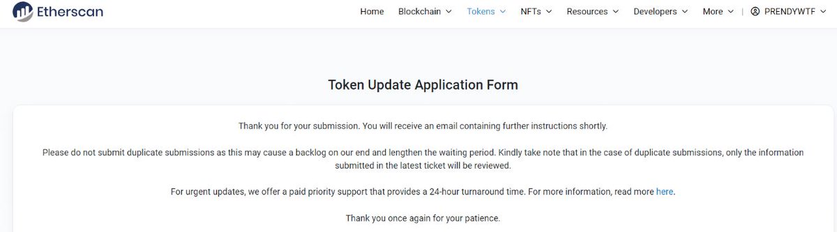 prendywtf's tweet photo. Etherscan Social verification request submitted ✅ 

#0x696867 #Prendy #Pepe #Brett #Andy https://t.co/61uvzGgAj0
