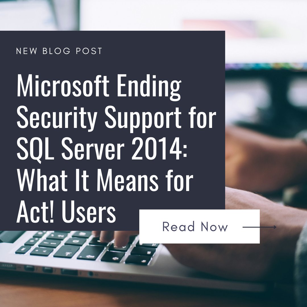 solsforacc's tweet image. 🚨Attention Act! Users🚨
Microsoft has ended security support for SQL Server 2014. Upgrade now to stay protected! 🔒📊
Read more information on what this means for you - solutionsforaccounting.co.uk/microsoft-endi…
#SQLServer2014 #ActUsers #DataSecurity #Microsoft #UpgradeNow #Solutions #CRM