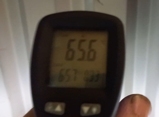 Temperature 18 inches above my head in the workshop right now😔