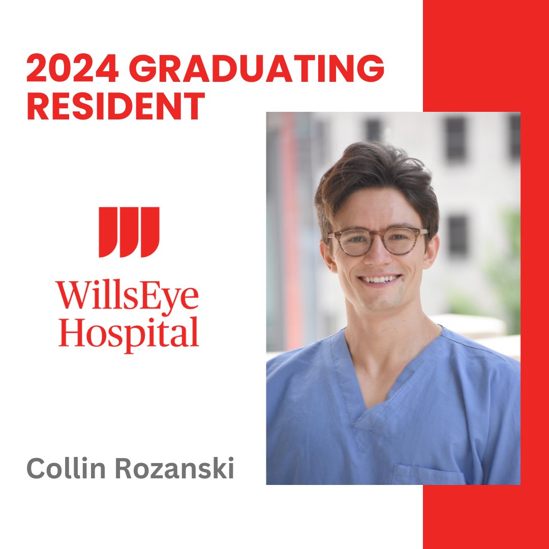 Graduation spotlight: Collin Rozanski

Collin's favorite memory from Wills Eye is "spending time in the ER with my coresidents and editing Review of Ophthalmology!"

After graduation, Collin is headed to Bellevue, WA. 

Join us in wishing him well in his next chapter.