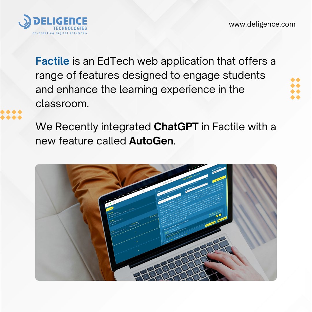 DeligenceTech's tweet image. We recently  integrated ChatGPT in Our Edtech Web App Project.
with a new feature called AutoGen.

Swipe In post To learn More About It.  
Contact us to learn more bit.ly/3TFNgPV

#ai #chatgpt #edtechapp #autogen #factile #chatgptintegration