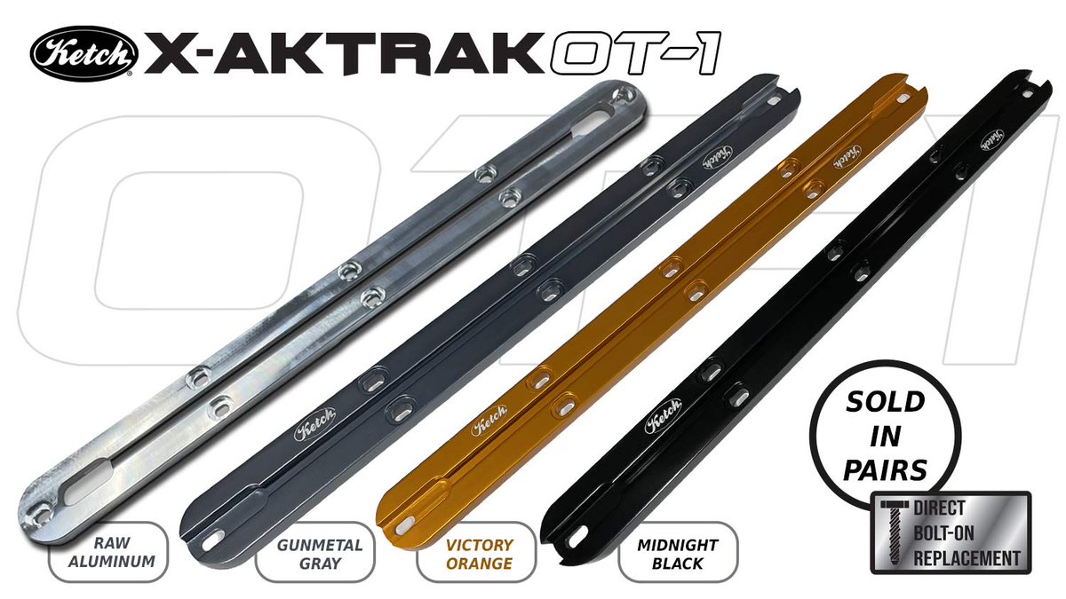 Our Ketch X-Aktrak OT-1 is back with an improved design  and an even better price than before!

If you've wanted to upgrade your existing Old Town kayak tracks from plastic to aluminum for a more rigid mounting solution we've got you.
Buy here...
ketchproducts.com/product/ketch-…