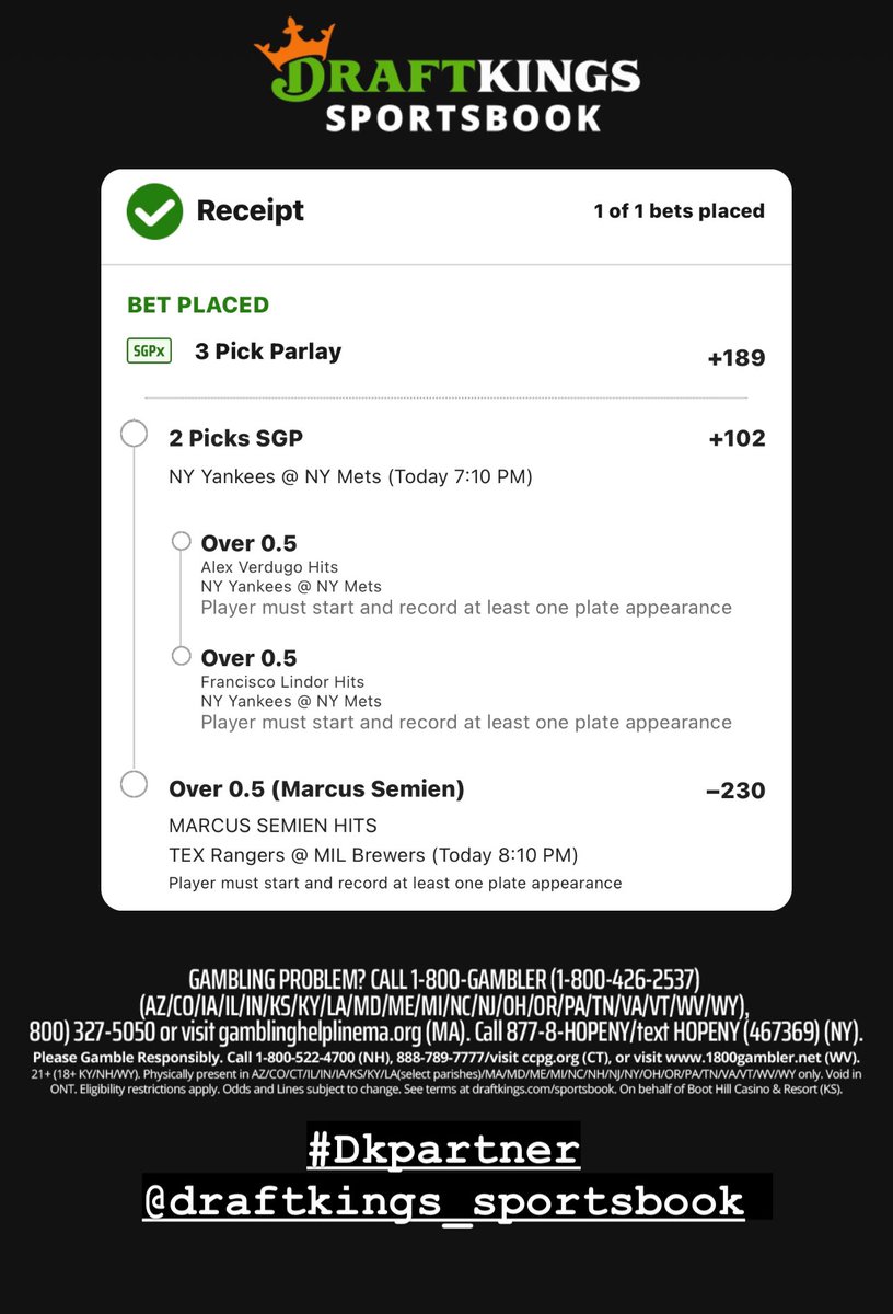 Hit parade is back and we’re all in on the Subway Series 

#dkpartner <a href="/DKSportsbook/">DraftKings Sportsbook</a> <a href="/DoubleVodkaDon/">Unbiased Ev</a> <a href="/MeganMakinMoney/">Megan</a>