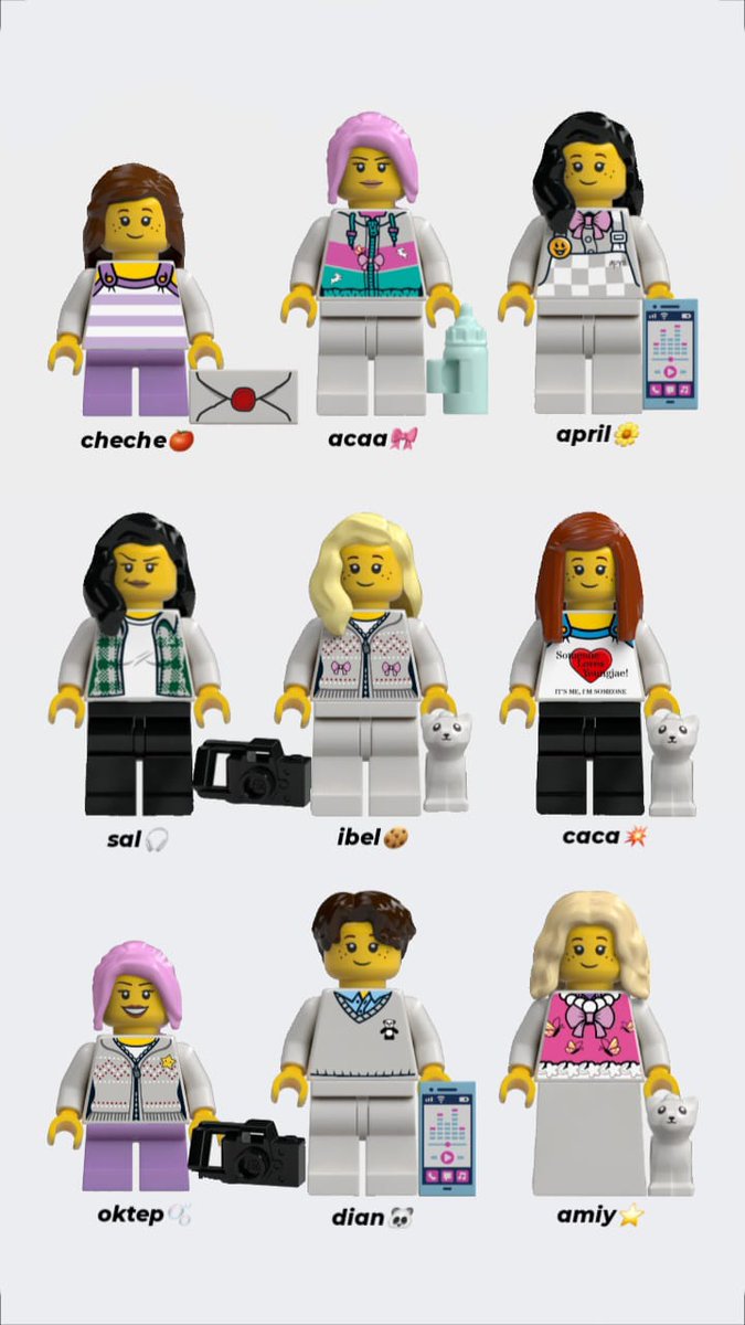 SA1S1X's tweet photo. lego minifigures trend with @SA1S1X and special for ibel comeback 😻!! 
(abel, luna, we're still waiting for you ♡)

#saisix #nolnamjaya https://t.co/vD7BNT1RPE