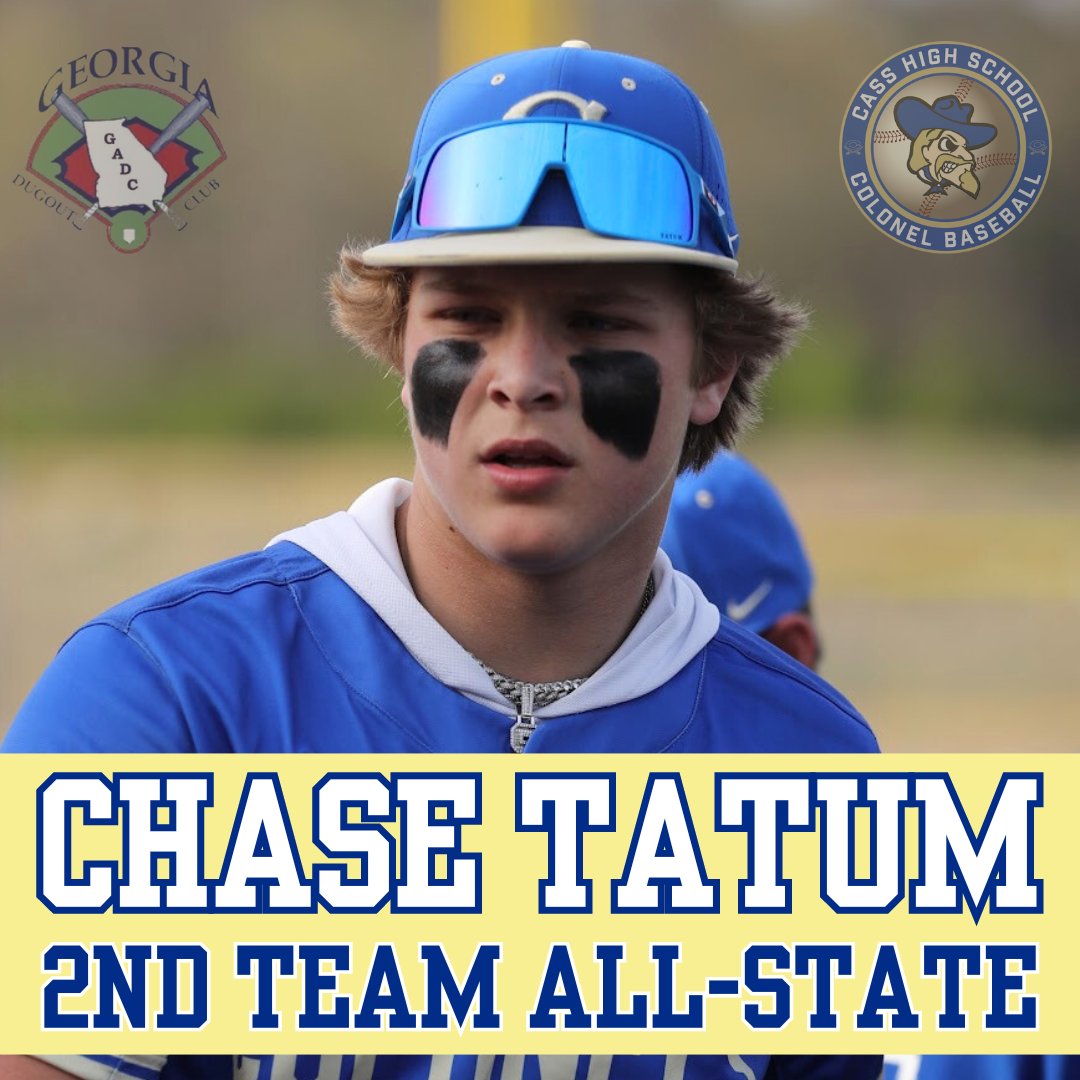Congratulations to '26 Chase Tatum (<a href="/chase_tatum9/">Chase Tatum</a>) for being selected to the Georgia Dugout Club All-State 2nd Team! #FireTheCannon