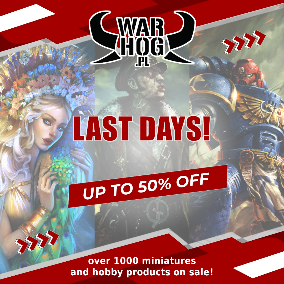 WarhogP's tweet photo. Don't miss our Summer Sale! Last days of discounts up to 50% for over 1000 miniatures, games and hobby accessories 🥳
Visit https://t.co/srLGLkBWOW now! https://t.co/U8wnYzLpHb