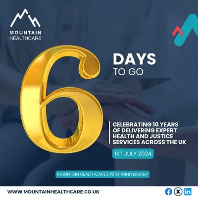 Only 6 days until we celebrate 10 years of dedication and excellence at Mountain Healthcare. 
#10YearsofImpact #HealthAndJustice #anniversarycountdown #6daystogo #CelebratingSuccess #ProudToBePartOfMountainHealthcare.