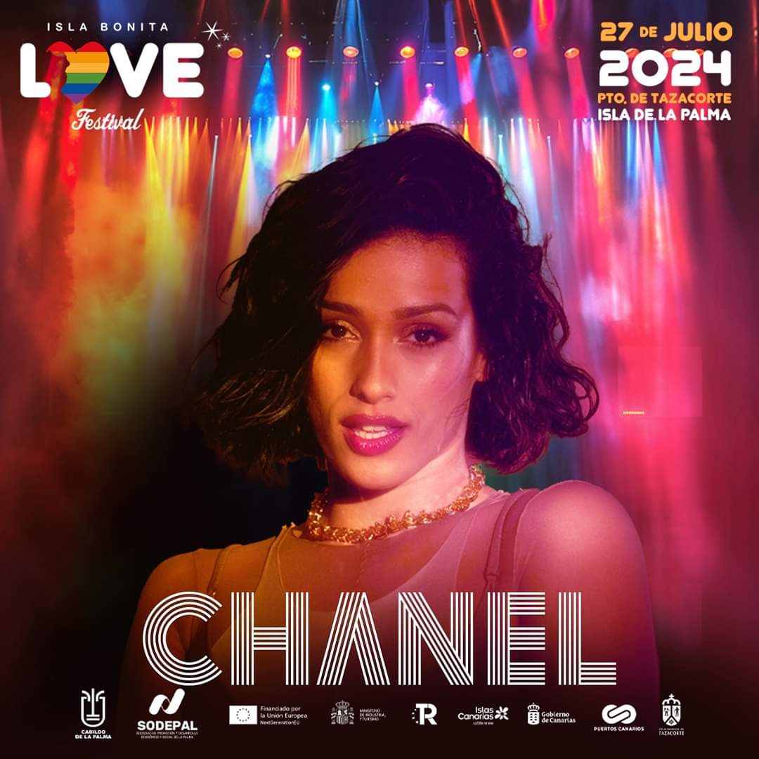 ❤️ ¿Te vienes a bailar y cantar al ritmo de Chanel al #IslaBonitaLoveFestival? ❤️ 

🗓 Te esperamos el 27 de julio en el Puerto de Tazacorte para disfrutar con artistas de talla internacional.

🎫 Compra tus entradas en tomaticket.es/es-es/entradas…
<a href="/CHANEL/">CHANEL</a>