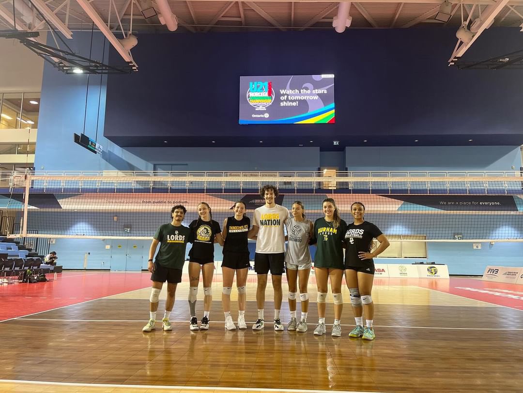 DurhamLords's tweet photo. Members of the DC volleyball teams were at the Toronto Pan Am Sports Centre for a rehearsal game ahead of the U21 NORCECA Women’s Continental Championship.

🇨🇦 will play Costa Rica, the U.S. Virgin Islands and Mexico in the preliminary round between June 25-27. https://t.co/yRFAhrc3MI