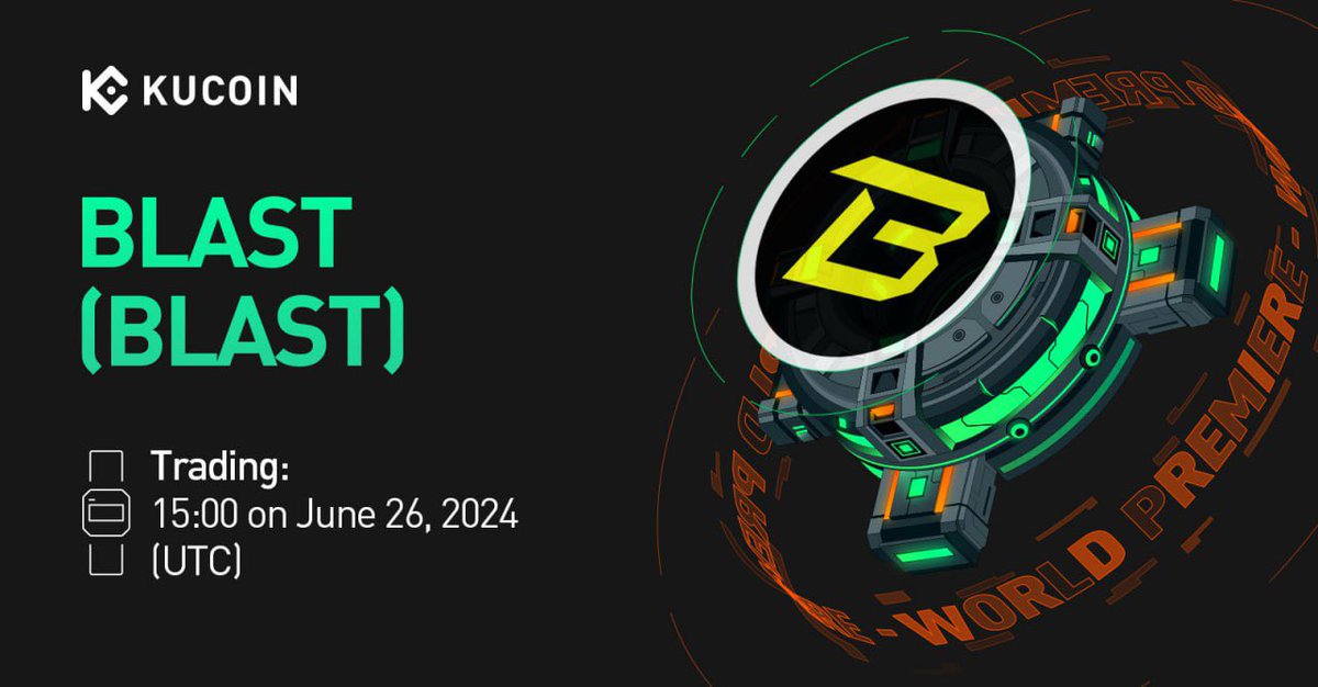 💎Blast (BLAST) wordt gelist op KuCoin! Wereldpremière!
🤑Storten kan nu
🚀Handel BLAST/USDT: 17:00 uur op 26 juni 2024 (NL/BE)
👉kucoin.com/announcement/e…
#NieuweLijst