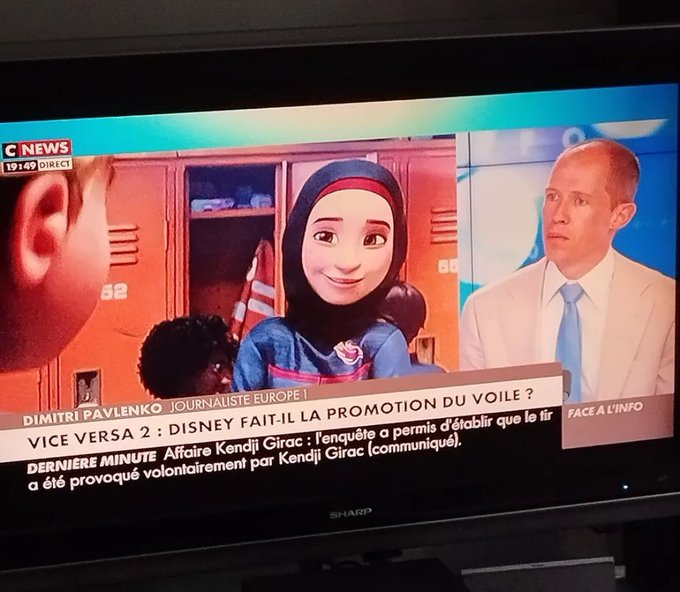 AlertesInfos's tweet image. 🍿🇫🇷 "Vice Versa 2 : Disney fait-il la promotion du voile ?" se questionne CNews.