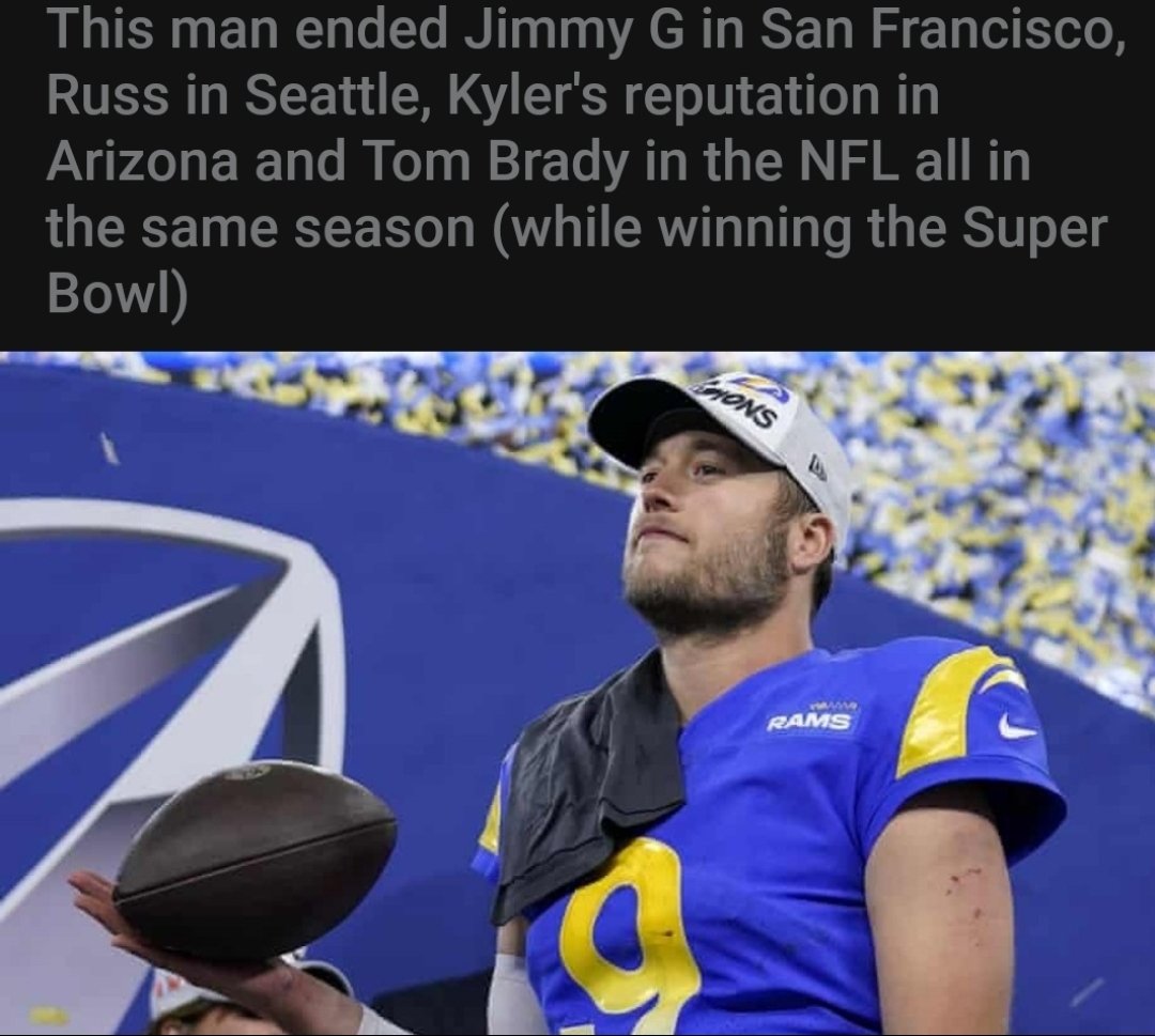 ErnDawg28's tweet photo. Can y'all tag MATTHEW STAFFORD? 🫡9️⃣ @RamsNFL https://t.co/Ju4VJks0nz