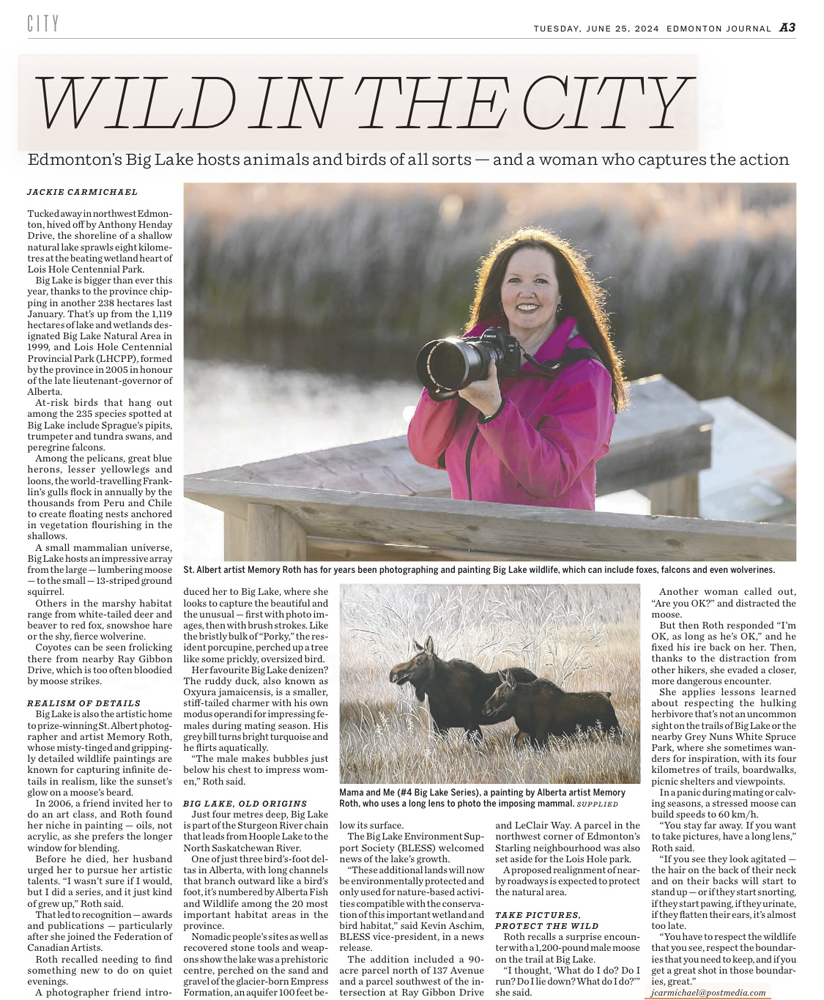 Memory Roth (@memoryroth) on Twitter photo Super happy to see this article in the Edmonton Journal today! See it online by googling: Edmonton Journal Memory Roth or on page 3 in today's hardcopy (June 25, 2024). #biglake #stalbert <a href="/cityofstalbert/">City of St Albert</a> @stalbertchamber <a href="/Albertaparks/">Alberta Parks</a> #art #photography #wildlife <a href="/edmontonjournal/">Edmonton Journal</a> Super happy to see this article in the Edmonton Journal today! See it online by googling: Edmonton Journal Memory Roth or on page 3 in today's hardcopy (June 25, 2024). #biglake #stalbert <a href="/cityofstalbert/">City of St Albert</a> @stalbertchamber <a href="/Albertaparks/">Alberta Parks</a> #art #photography #wildlife <a href="/edmontonjournal/">Edmonton Journal</a>