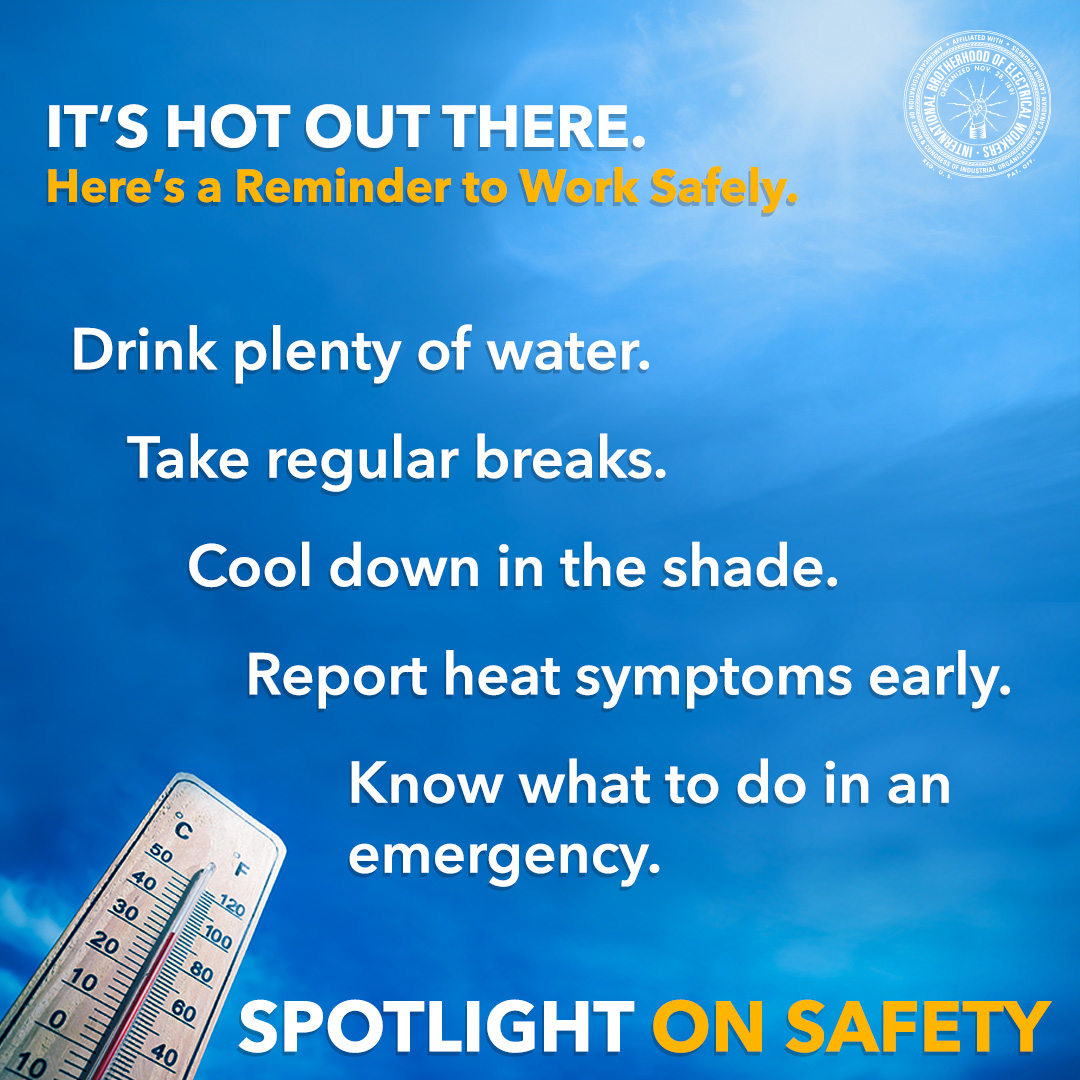 It's hot out there. Always put safety first. bit.ly/3KVcg1M