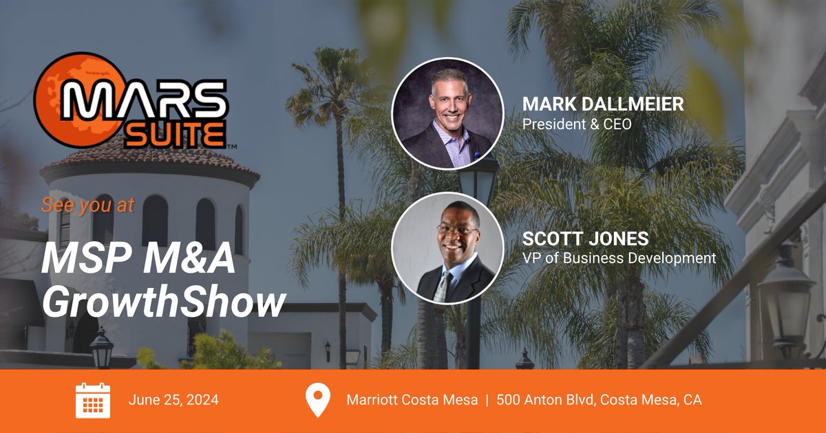 #MSP leaders, join the Mars Suite Team and partners, Envoy Data Corp for strategies and networking on M&amp;A at the MSP M&amp;A Growth Show. Gather insights on cybersecurity maturity. Connect with Mars Suite! info.channelprogram.com/msp-growthshow…

#MSPMA #MSPGrowth #MARSSuite #EnvoyData