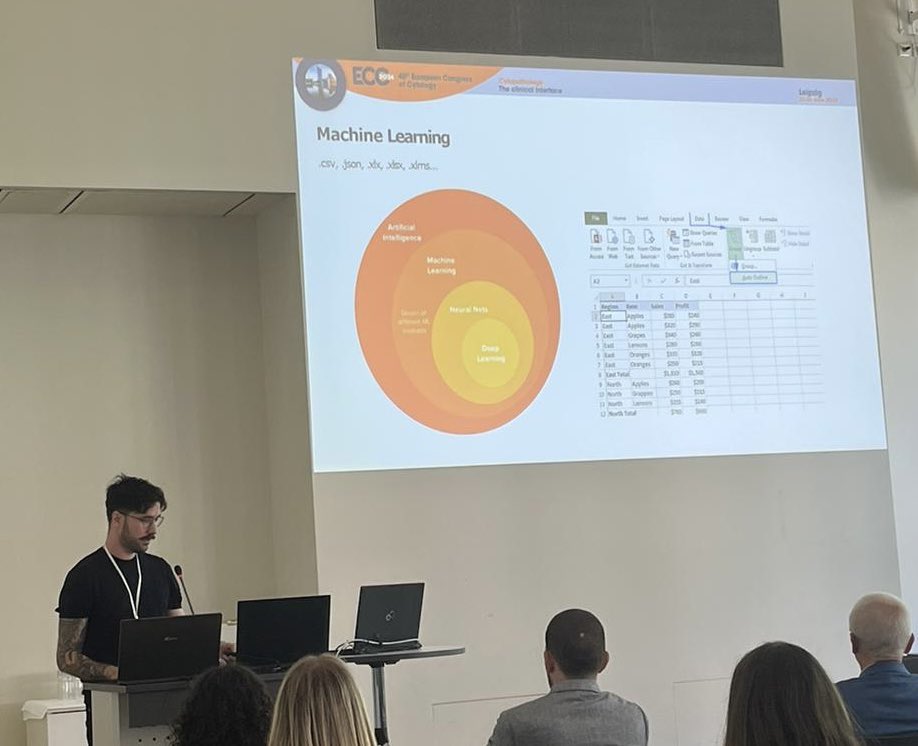 SECitologia's tweet photo. Participación en el Symposium “Cytotechnologists’ Session 2” del 45th European Congress of #Cytology en Leipzig, de @isi_mube sobre IA aplicada a la #citologia 🤖 
Esperamos que no te lo hayas perdido 😃
Felicidades por la ponencia Isidre !
#ECC2024 #ECCyto2024 https://t.co/TErdpi0NTx