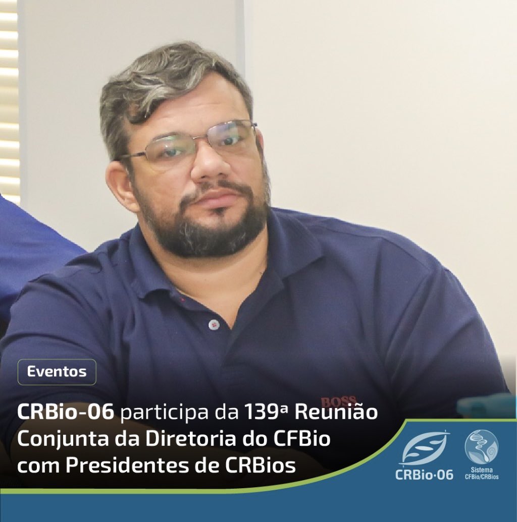 CRBio06's tweet photo. O Presidente do CRBio-06, Felipe Pinheiro, esteve em Brasília para participar da 139ª Reunião Conjunta da Diretoria do Conselho Federal de Biologia (CFBio). Ocorreu nesta sexta-feira e sábado, 21 e 22 de junho. 

Veja + https://t.co/pKrWVhDN5w https://t.co/YRRHm276jy