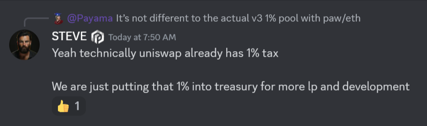 martinDouglas_'s tweet photo. #ATTENTION

ALL $PAW HOLDERS

The new $WPAW smart contract:
1% buy/sell #TAX on #UniSwap 

NO @framecommunity 
OFFICIAL ANNOUNCEMENT

So more lies from
#STEVE #PAWLLC CMO
"...technically uniswap already has 1% tax We are just putting that 1% into treasury for more lp and development" 

The WPAW tax will be above and beyond
the UniSwap fees.

#WPAW example swap...

UniSwap v2 fee: 0.3% per swap
WPAW smart contract tax: 1% per swap
GAS: market price

#WTF blatant lies from #PAWCHAIN

Ｄｏｎ＇ｔ 
Ｂｅｌｉｅｖｅ 
ｔｈｅ 
Ｈｙｐｅ