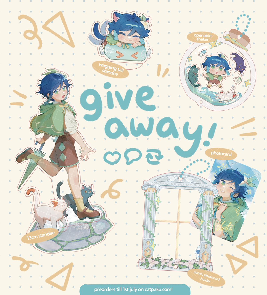 VENTI SET GIVEAWAY! Will be gifting one full set of my venti bday preorder~ 

How to join:
- Like + RT
- Comment your fave thing about venti!
- Follow me!

If you want to get a set directly you can PO on my shop till 1st July! Link below~