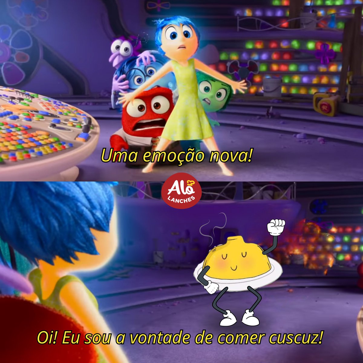 alolanchespmw's tweet photo. DEPOIS QUE ELA SE INSTALA, AÍ JÁ ERA❤️💛! A nossa semana já começou na vontade daquele cuscuz da Alô, e a de vocês?

#InsideOut2 #Cuscuz #AlôLanches #Divertidamente2 #Palmas #Semana #Terça #Sentimentos https://t.co/PqJ9rSAX8c