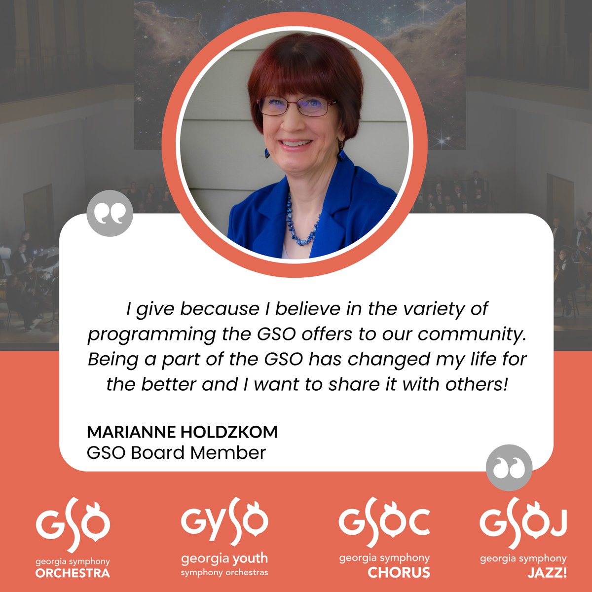 Right now, not only is your contribution matched by our board, but also an amazing group of donors! This means your gift to the GSO is tripled - a $100 donation provides the GSO with $300!

donate.georgiasymphony.org