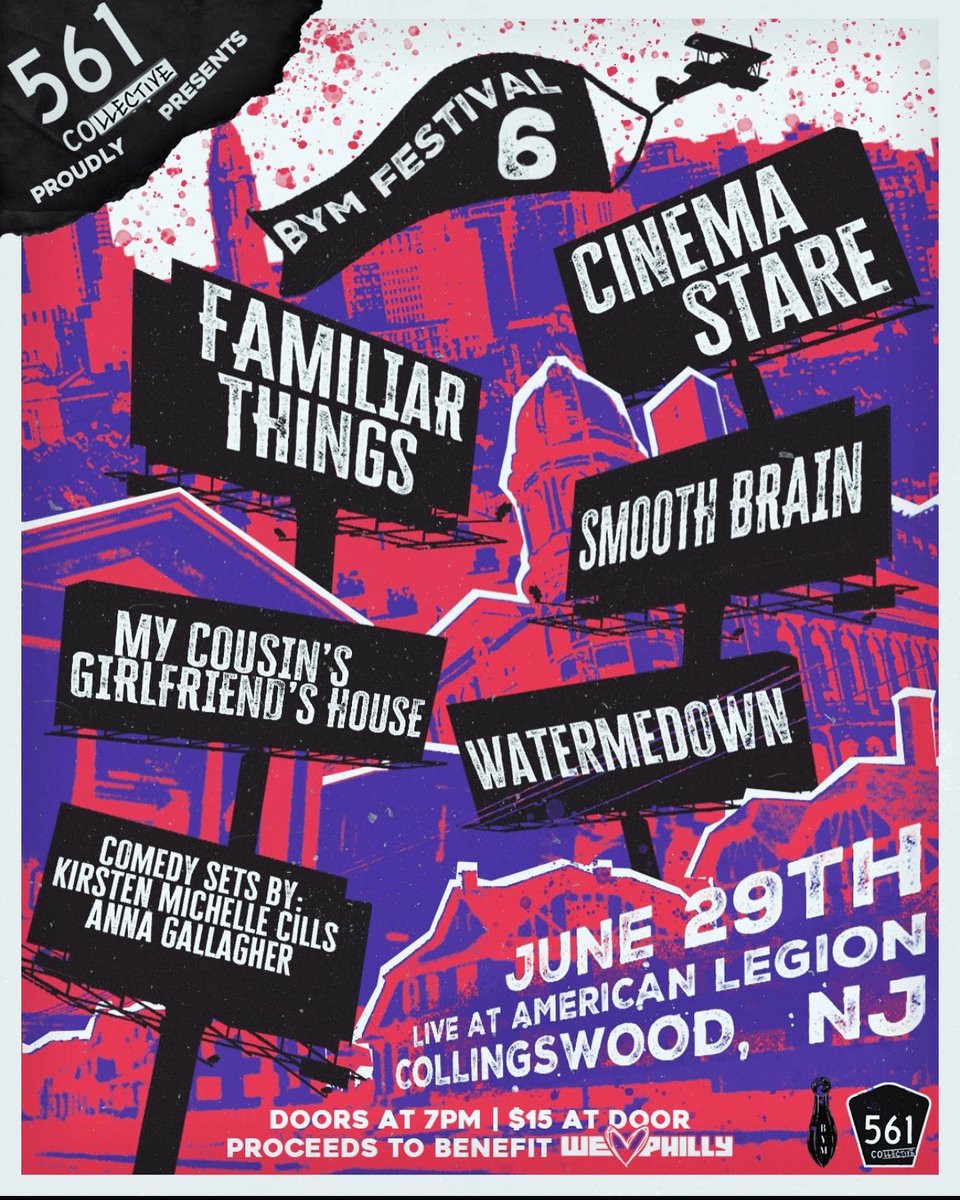 This Saturday at Bury Your Memories fest will be our last show for the foreseeable future. We need y’all to show out to support We Love Philly and rock out with us as we always love to do. See you there ✌️