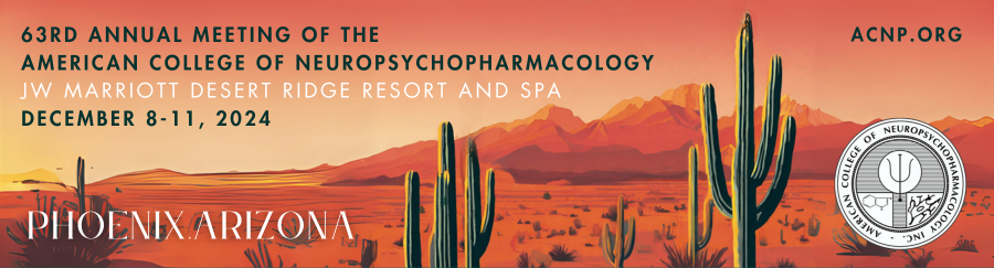 We hope to see you at <a href="/ACNPorg/">ACNP</a>'s  63rd Annual Meeting!

This year’s  meeting will be presented in a limited, hybrid format, both in person in Phoenix, Arizona and virtually on the ACNP Virtual Meeting Platform 12/8-12/11, 2024.
 
Visit acnp.org/annual-meeting/ for more details!