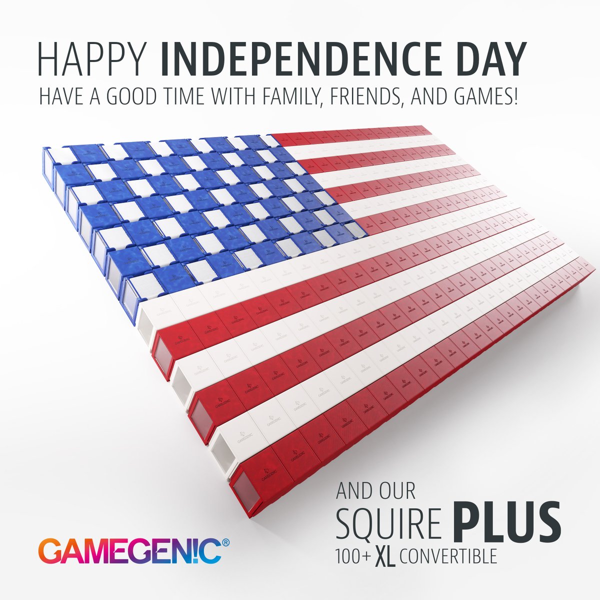Gamegenic_'s tweet photo. 🇺🇸HAPPY 4th OF JULY! 🇺🇸
To our community members in the USA who celebrate this day: have a great Independence Day! We hope you have a good time with family, friends, and games!
ℹ️SQUIRE PLUS 100+ XL - Available NOW!
#gamegenic #squireplus #squire #deckbox #mtg #tcg https://t.co/9mNKyOxNsG