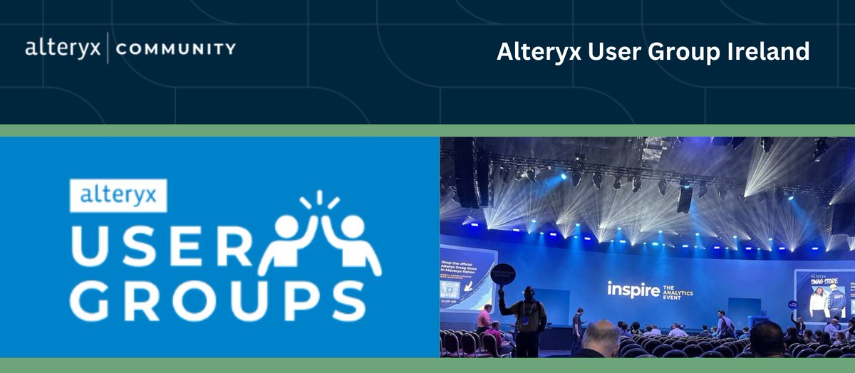 theinfolabie's tweet image. 📢 Mark your calendars! Our next #Ireland #AlteryxUserGroup virtual event is coming up on July 10 with an exciting talk on Test Driven Delivery and all the highlights and key learnings from #AlteryxInspire2024

Register here ➡️ hubs.la/Q02DczS30 

#Alteryx #AnalyticsForAll