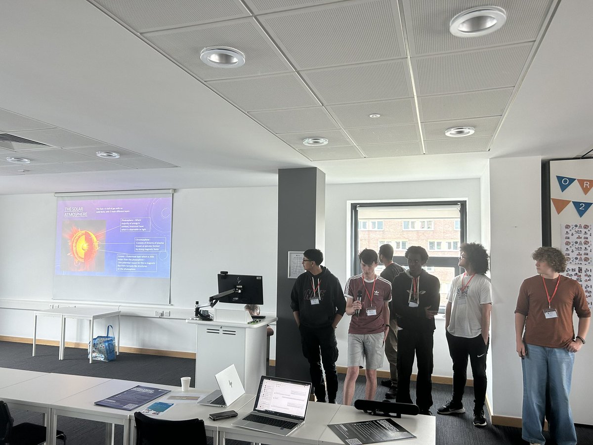 Orbyts1's tweet photo. Next up we have students from @JesmondPark talking us through their work on vortices and a method for finding tornadoes on the Sun.
#OrbytsConference2024 https://t.co/UzXdkgEJP3