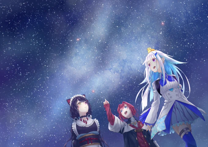 多分この2組の夜空と二次創作漫画
じゃないかな…?
#これでフォロワーさん増えました 