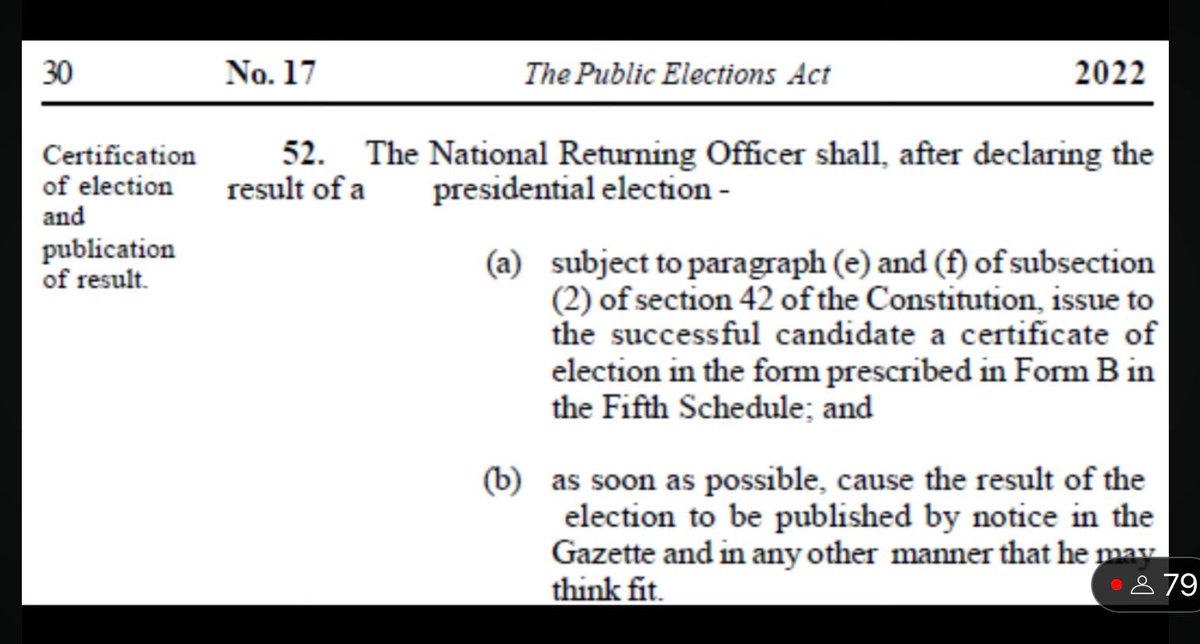 SAlusine's tweet photo. @ECsalone Section 52 b of the PEA 2022 mandate ECSL to publish and gazette the election result ASAP within 7days after announcing but the ECSL never did that. #PutSaloneFirst #PutCountryOverParty @USEmbFreetown @AUC_PAPS @EUinSierraLeone @ecowas_cedeao @ECOWASParliamnt God bless Salone πΈπ± https://t.co/2bB1LFKAKz