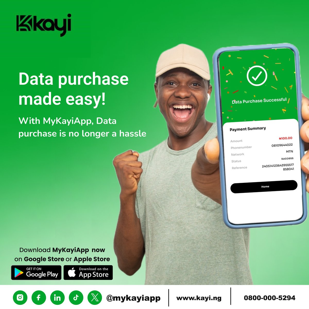 mykayiapp's tweet image. Never get caught without data again! Use Kayiapp&apos;s top up feature for quick and easy data purchase. 

#DataOnDemand #MyKayiapp
#KayiWay
#DigitalBanking