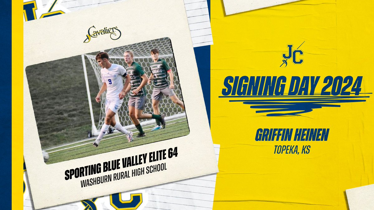 JcccMsoc's tweet photo. Please Welcome #13 Griffin Heinen to our Men's Soccer Cavalier Family!!  #JCCCMSOC  #GOCAVS  #LOCALTALENT  #PATHWAYTOTHENEXTLEVEL https://t.co/U4bsHwBSwj
