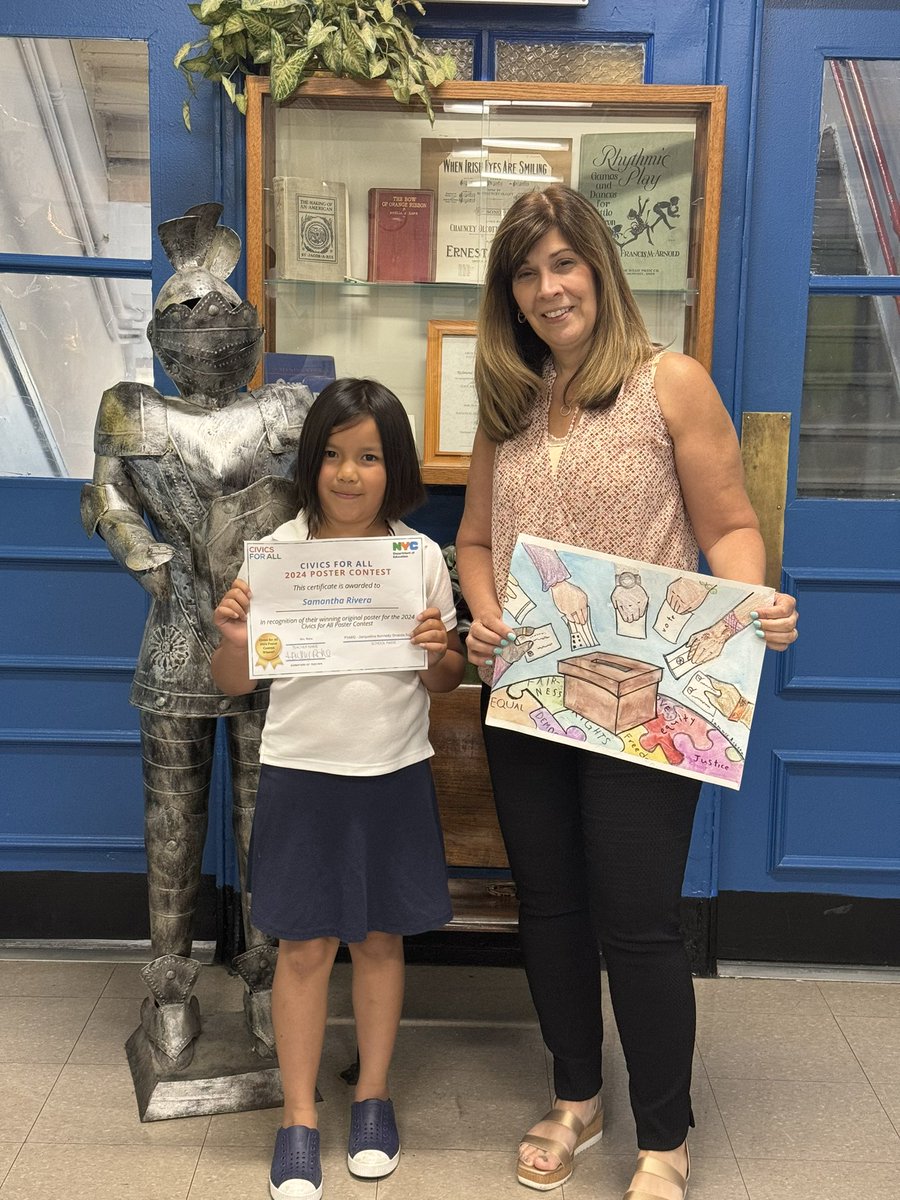 Congratulations to our <a href="/PS66JKO/">JKO Elementary</a> 3rd grade student, Samantha Rivera, for winning the 2024 NYCDOE Civics for All Poster Contest for the 3-5 grade band! We are so proud of you!! <a href="/Civics_For_All/">Jenna Ryall</a> <a href="/D27NYC/">Community School District 27</a> <a href="/desarioh/">Helen Kraljic-DeSario</a> @MsGuzmanPS66Q <a href="/DatoSheehan/">Patricia Sheehan</a>