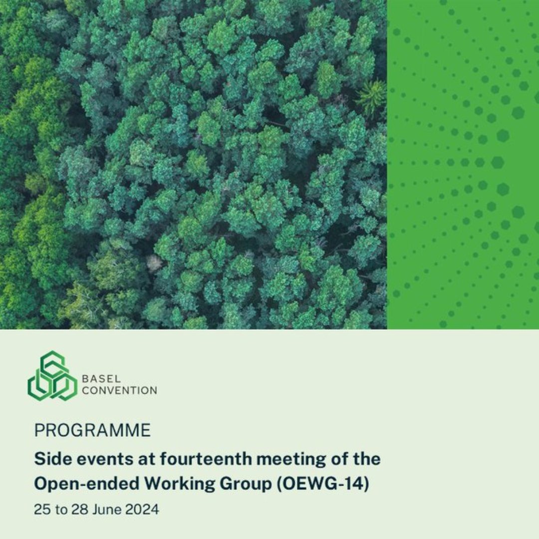 UNEP's tweet image. Now underway in Geneva: Basel Convention #OEWG14. In focus: transboundary movements of hazardous wastes &amp;amp; disposal.

Programme, docs &amp;amp; more from @brsmeas: basel.int/TheConvention/…