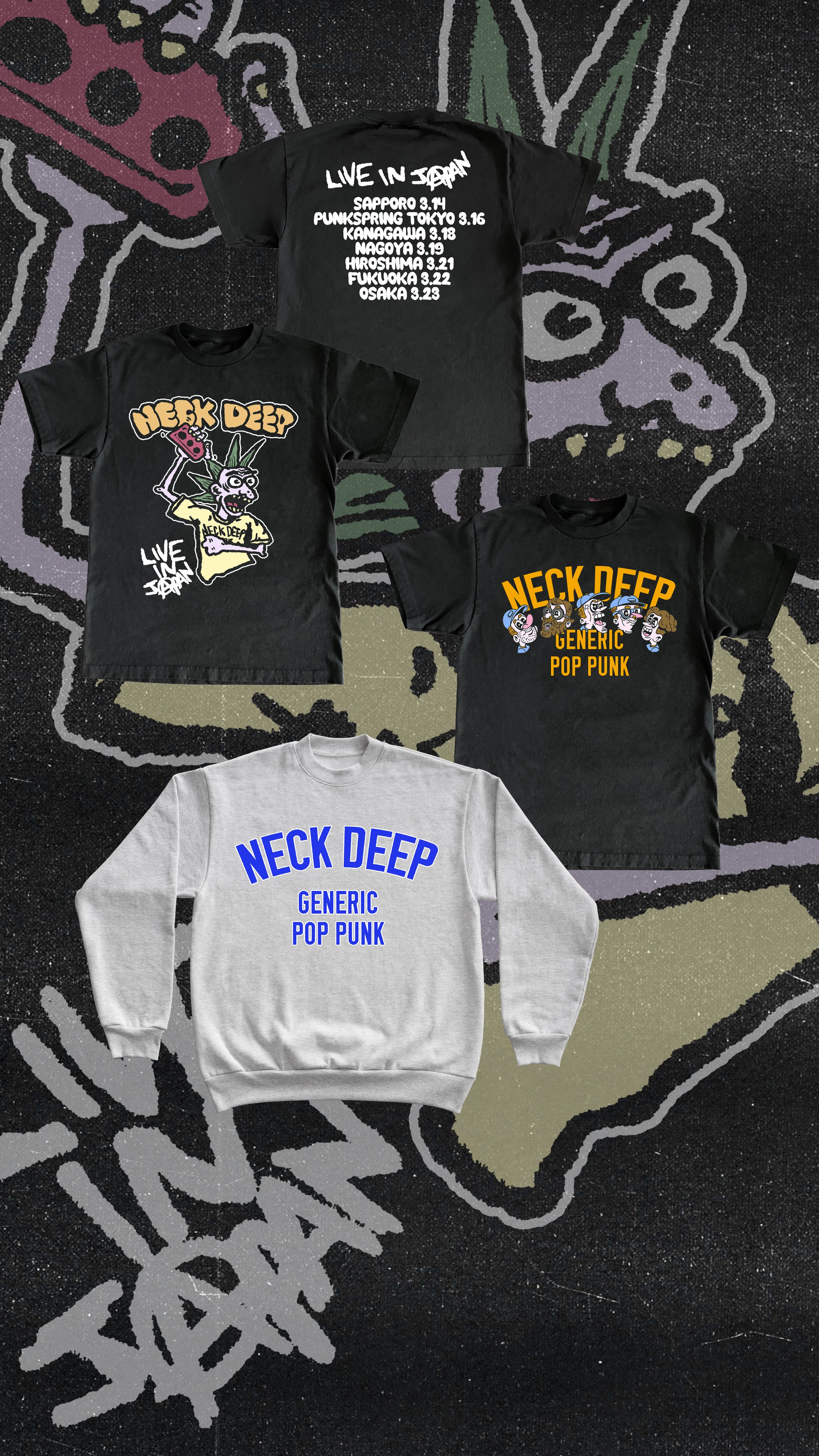 NECK DEEP カマチョ japan tour 2025 tシャツ - メルカリ
