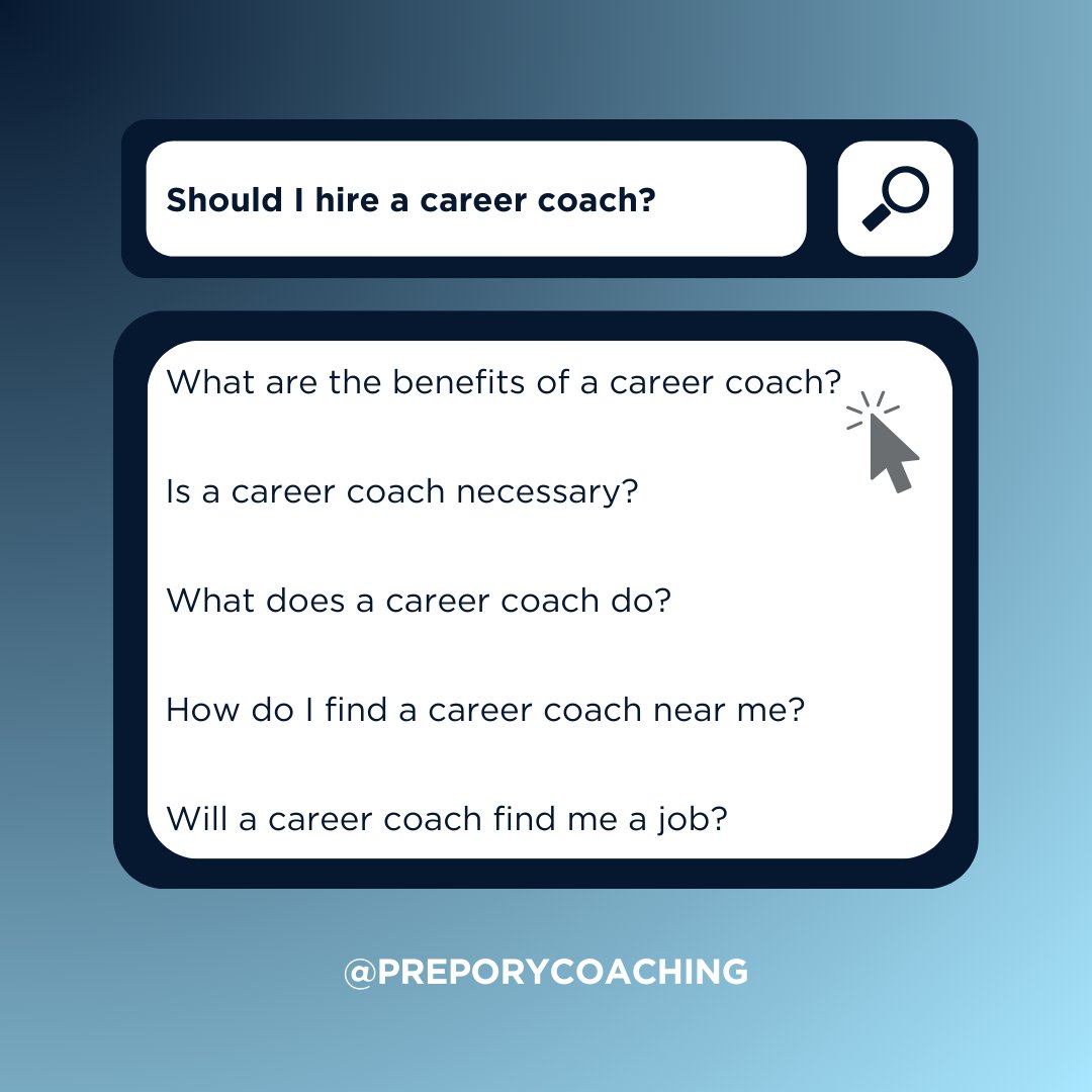 preporycoaching's tweet image. Securing your first job or finding ways to advance your career can feel nearly impossible at times… That’s where a career coach comes in! 💼 Read our new blog post to learn how a career coach can benefit you! 👨‍💻 hubs.la/Q02z_XbJ0