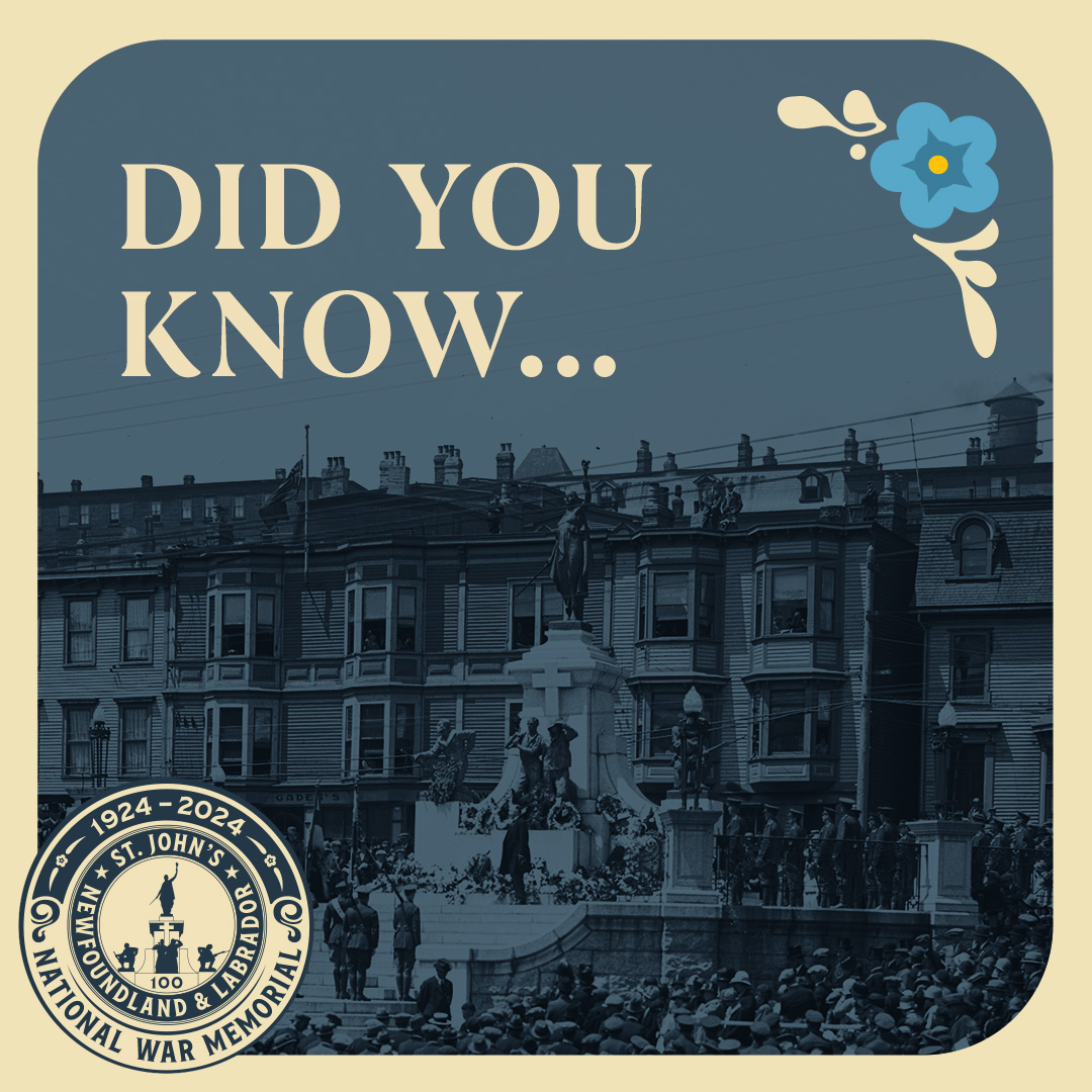 Did you know: The Newfoundland National War Memorial was erected and paid for by the people of Newfoundland as a “Tribute to its Gallant Dead of WW1.” #GovNL #NLMemorial100