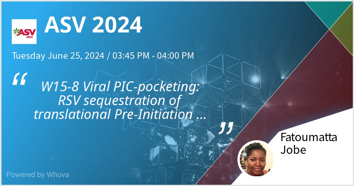 vGlycoproteins's tweet image. We're at #ASV2024 and getting our creative juices flowing, drawing our favourite viruses - can you spot the #RSV #inclusionbodies? 😉
Our post-doc Fatoumatta Jobe will be talking about this tomorrow!
@AmerSocVirol @Pirbright_Inst