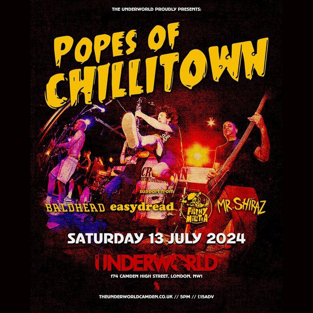 Filthy Militia (@filthymilitia) on Twitter photo ICYMI
Next month we're heading back to <a href="/TheUnderworld/">The Underworld</a> to support the mighty <a href="/popesofctown/">POPES OF CHILLITOWN</a> with <a href="/BHTD420/">Baldhead and the Dreads</a>, Easydread and <a href="/MrShiraz/">Mr Shiraz</a>!
Get your tickets now, it's gonna me IMMENSE
dice.fm/event/8e3ne7-p… ICYMI
Next month we're heading back to <a href="/TheUnderworld/">The Underworld</a> to support the mighty <a href="/popesofctown/">POPES OF CHILLITOWN</a> with <a href="/BHTD420/">Baldhead and the Dreads</a>, Easydread and <a href="/MrShiraz/">Mr Shiraz</a>!
Get your tickets now, it's gonna me IMMENSE
dice.fm/event/8e3ne7-p…