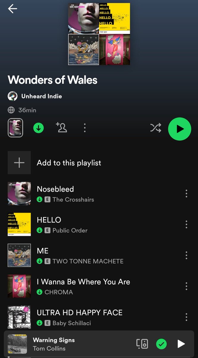 Unheard Indie Podcast (@unheardindie) on Twitter photo 🏴 P L A Y L I S T 🏴
Wonders of Wales 💥💥💥
Check out these acts that have been lobbing out tracks in recent months that are hotter than a dragons breath 🐲
<a href="/TheCrosshairsUK/">The Crosshairs</a>
<a href="/PublicOrderUK/">Public Order</a>
<a href="/tonne_two/">TWO_TONNE_MACHETE</a>
<a href="/CHROMAbanduk/">CHROMA</a>
<a href="/baby_schillaci/">Baby Schillaci</a>
<a href="/tlcollinsmusic/">TOM COLLINS</a>
open.spotify.com/playlist/3VwOb… 🏴 P L A Y L I S T 🏴
Wonders of Wales 💥💥💥
Check out these acts that have been lobbing out tracks in recent months that are hotter than a dragons breath 🐲
<a href="/TheCrosshairsUK/">The Crosshairs</a>
<a href="/PublicOrderUK/">Public Order</a>
<a href="/tonne_two/">TWO_TONNE_MACHETE</a>
<a href="/CHROMAbanduk/">CHROMA</a>
<a href="/baby_schillaci/">Baby Schillaci</a>
<a href="/tlcollinsmusic/">TOM COLLINS</a>
open.spotify.com/playlist/3VwOb…