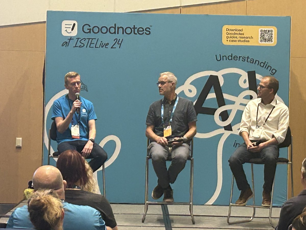 Great conversations about how to embrace but regulate AI for students in education #istelive24 <a href="/ISTEconnects/">ISTE</a> <a href="/GoodnotesApp/">Goodnotes</a> <a href="/MDUSDEdTech/">MDUSDEdTech</a>