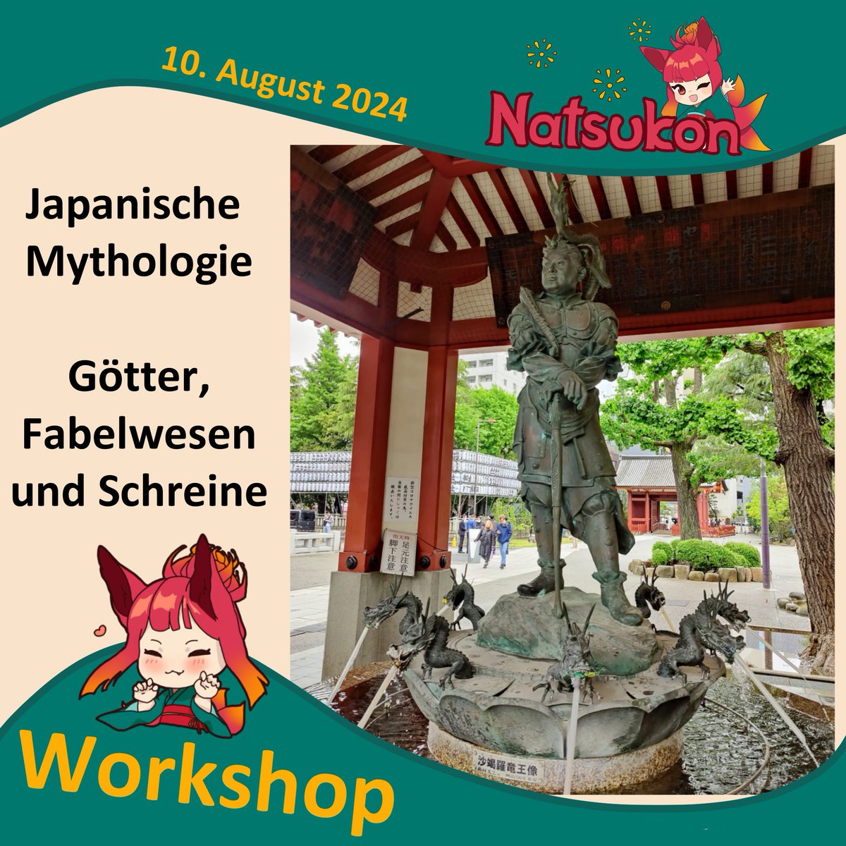 Natsukon e.V. (@natsukon_ev) on Twitter photo Workshop: ๐๐๐ก๐๐๐๐ค๐๐๐ ๐๐ช๐ฅ๐๐ ๐๐ ๐๐๐ - ๐พรถ๐ฅ๐ฅ๐๐ฃ, ๐ฝ๐๐๐๐๐จ๐๐ค๐๐ ๐ฆ๐๐ ๐๐๐๐ฃ๐๐๐๐
Tauche ein in die magische Welt der japanischen Mythologie! Ein Muss fรผr alle, die sich von Japans Mythen begeistern lassen wollen! Perfekt fรผr Einsteiger und Fans! Workshop: ๐๐๐ก๐๐๐๐ค๐๐๐ ๐๐ช๐ฅ๐๐ ๐๐ ๐๐๐ - ๐พรถ๐ฅ๐ฅ๐๐ฃ, ๐ฝ๐๐๐๐๐จ๐๐ค๐๐ ๐ฆ๐๐ ๐๐๐๐ฃ๐๐๐๐
Tauche ein in die magische Welt der japanischen Mythologie! Ein Muss fรผr alle, die sich von Japans Mythen begeistern lassen wollen! Perfekt fรผr Einsteiger und Fans!