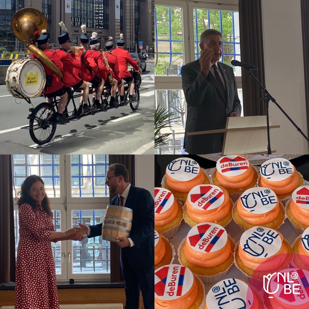 Al 20 jaar zorgt het Vlaams-Nederlands huis <a href="/deBuren/">deBuren</a> voor Vlaamse en Nederlandse culturele programmering, talentontwikkeling en debat in #Brussel. En dat werd gevierd met het oer-Nederlandse fietsorkest, Vlaams streekbier en Hollandse Nieuwe!