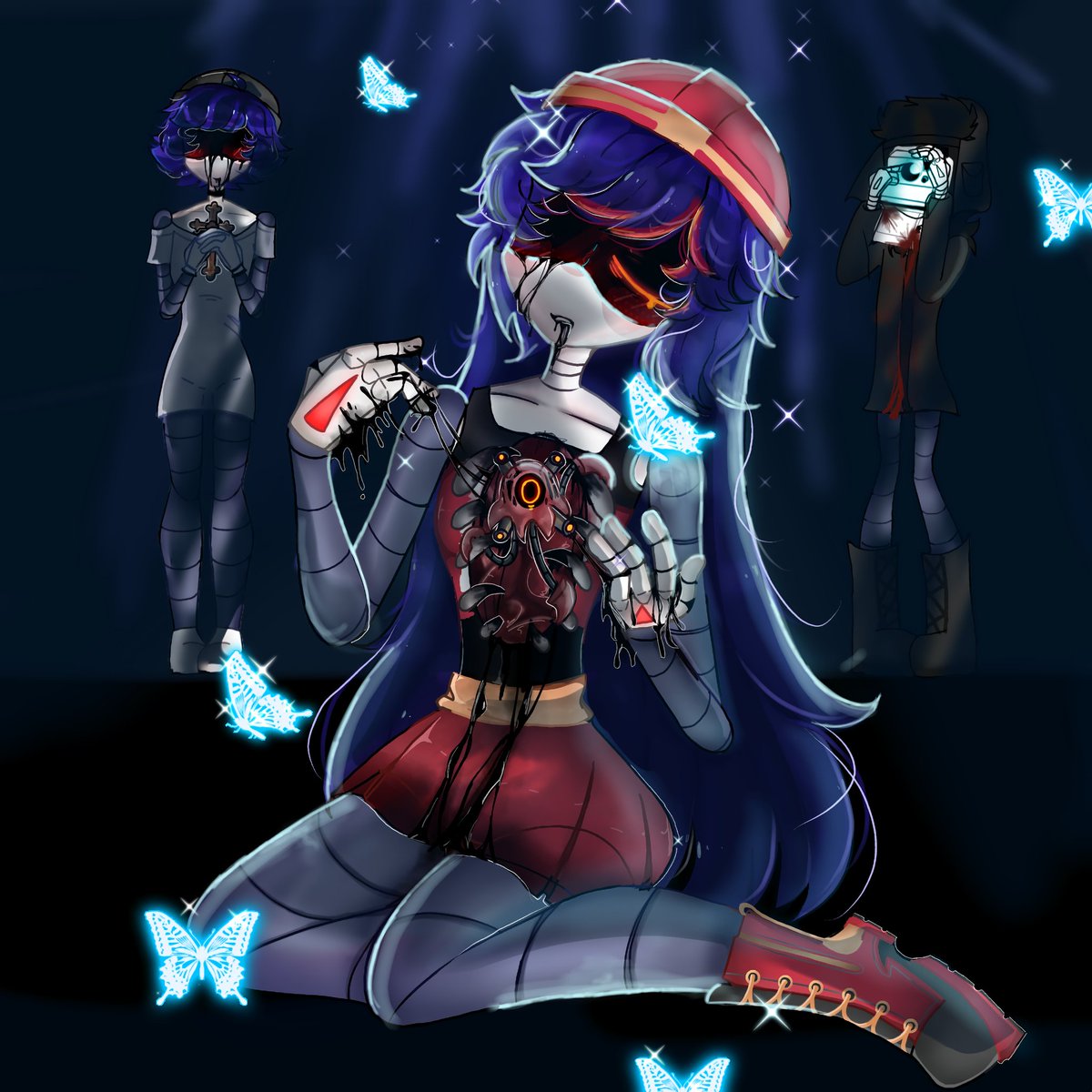 Jessnamee0x0's tweet photo. At least I want a little more support in this drawing, I'm quite late #doll #murderdrones #uzidoorman #SDN #SDV #yeva #MD https://t.co/NWXj0Oh1bh